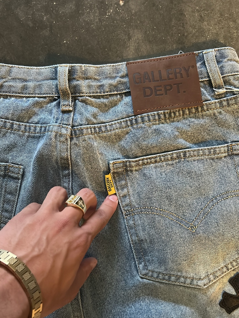 Gallery Debt X Chrome Hearts Flared Washed Jeans - Picture 7 of 7